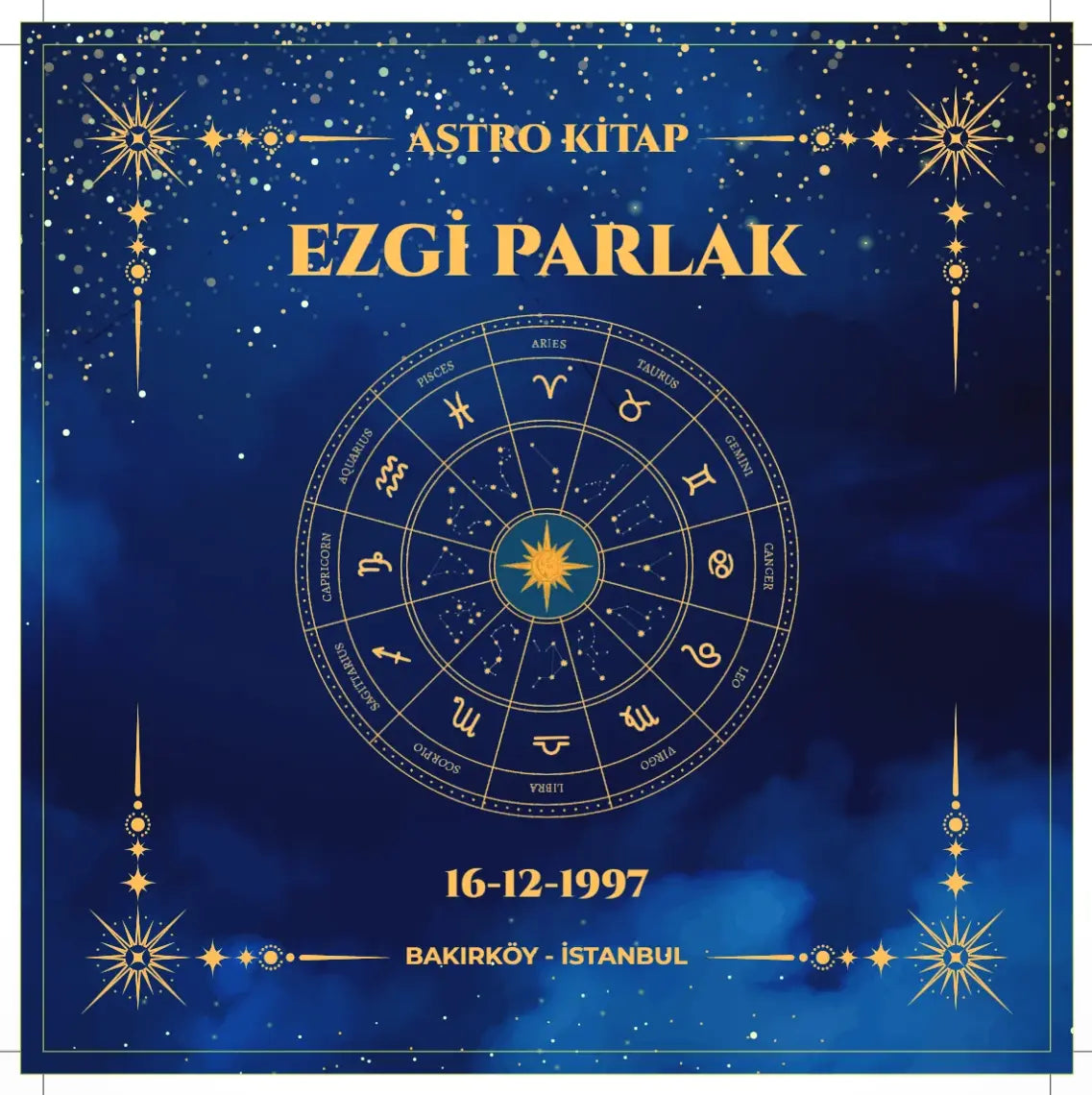 Kişiselleştirilmiş Astroloji Kitabı Dijital Versiyon - Kişisel Doğum Haritası Kitabın Astro Kitap