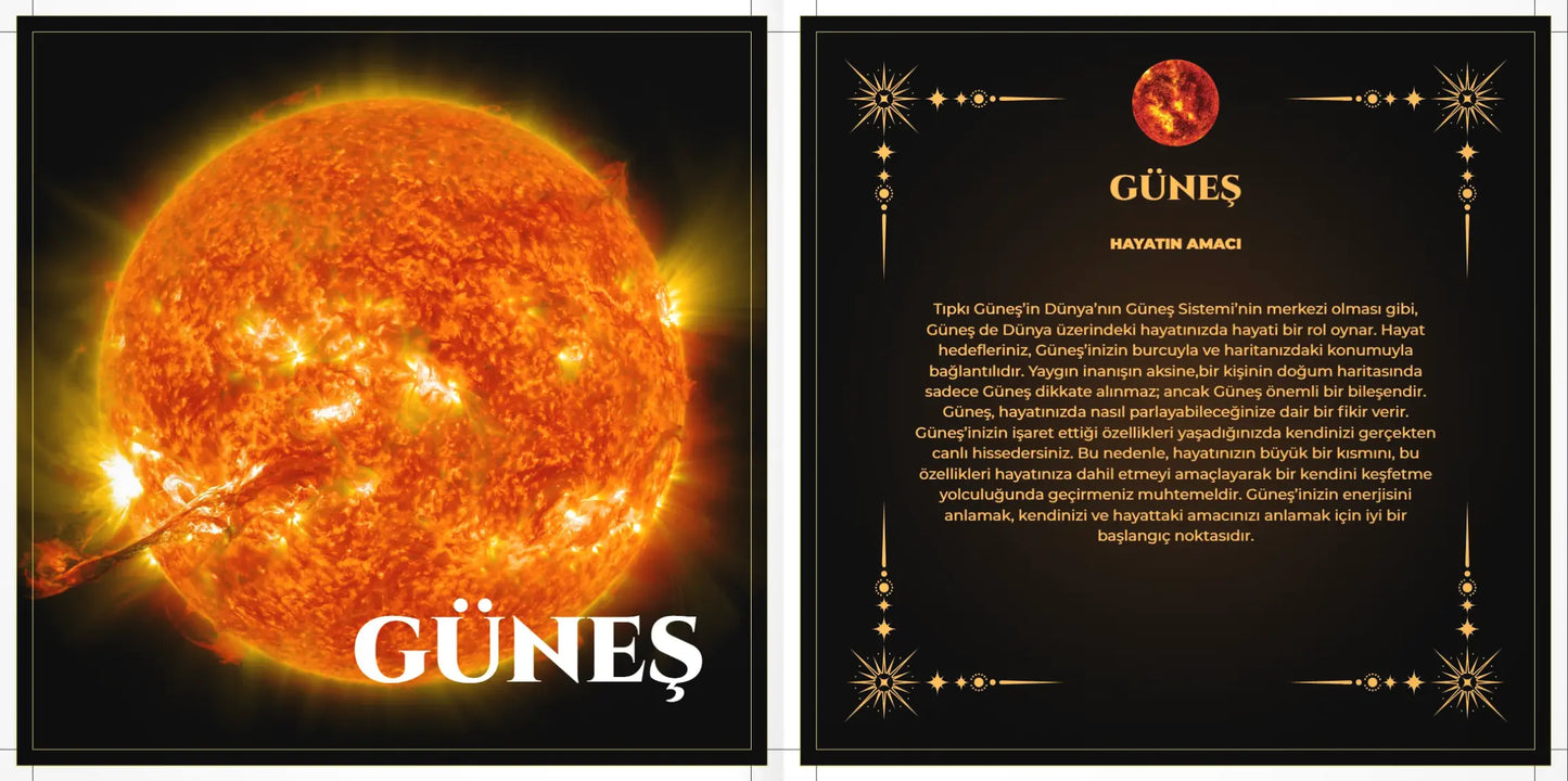 Kişiselleştirilmiş Astroloji Kitabı Dijital Versiyon - Kişisel Doğum Haritası Kitabın Astro Kitap
